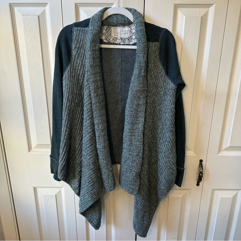 Anthropologie Saturday Sunday Open Shawl Wrap Cardigan Womens Size Large
